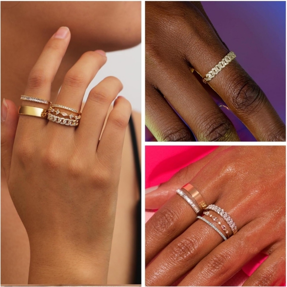 Stacking Band Rings 5PC - Picture 5 of 15